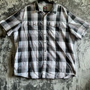 Wrangler Outdoor Plaid Fishing Shirt Mens 2XL Vented Hiking Camping Outdoorsman
